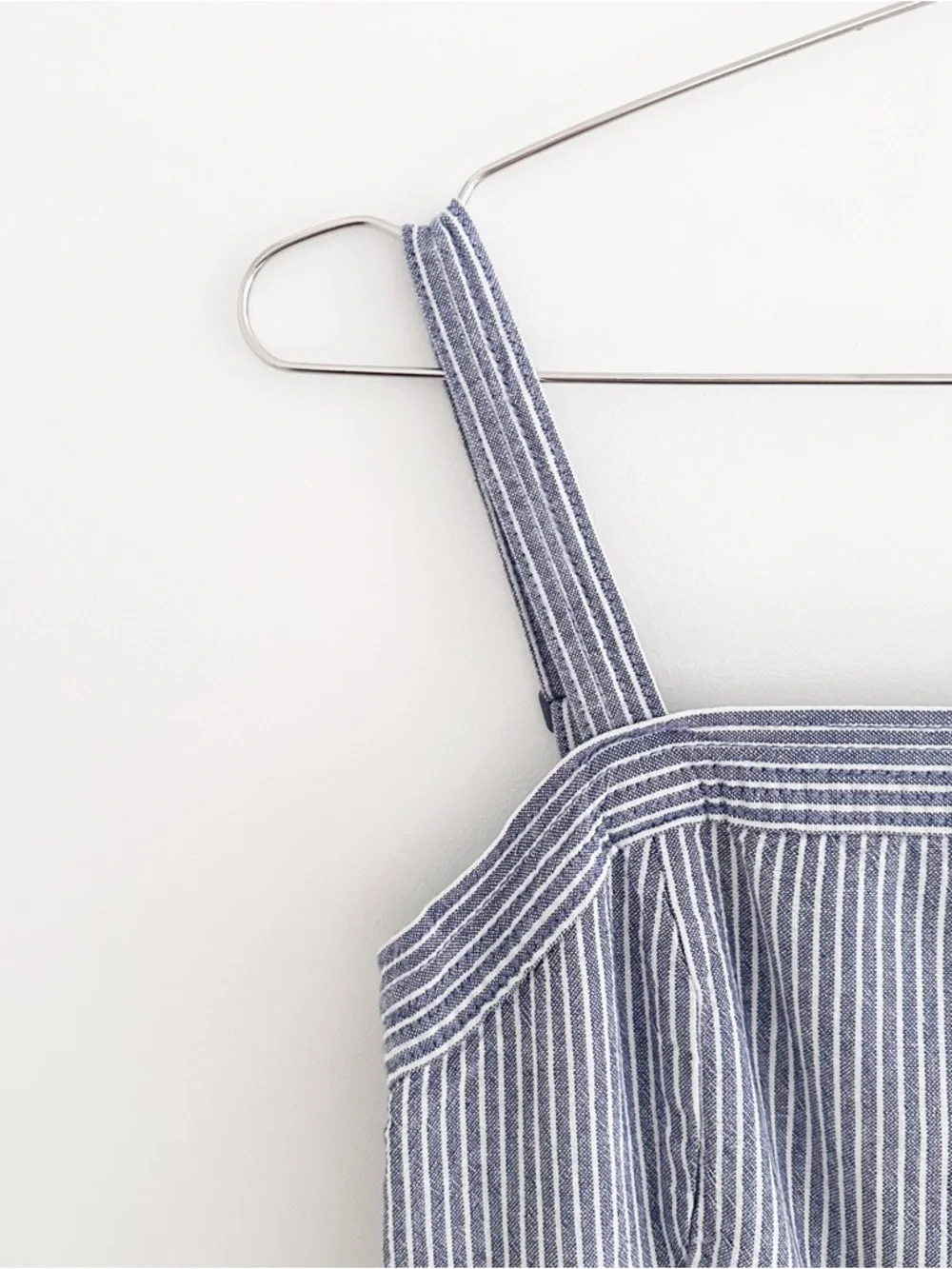 Old Navy Striped Linen Blend Smocked Jumpsuit | Wide Leg | Coastal Boho | S Tall